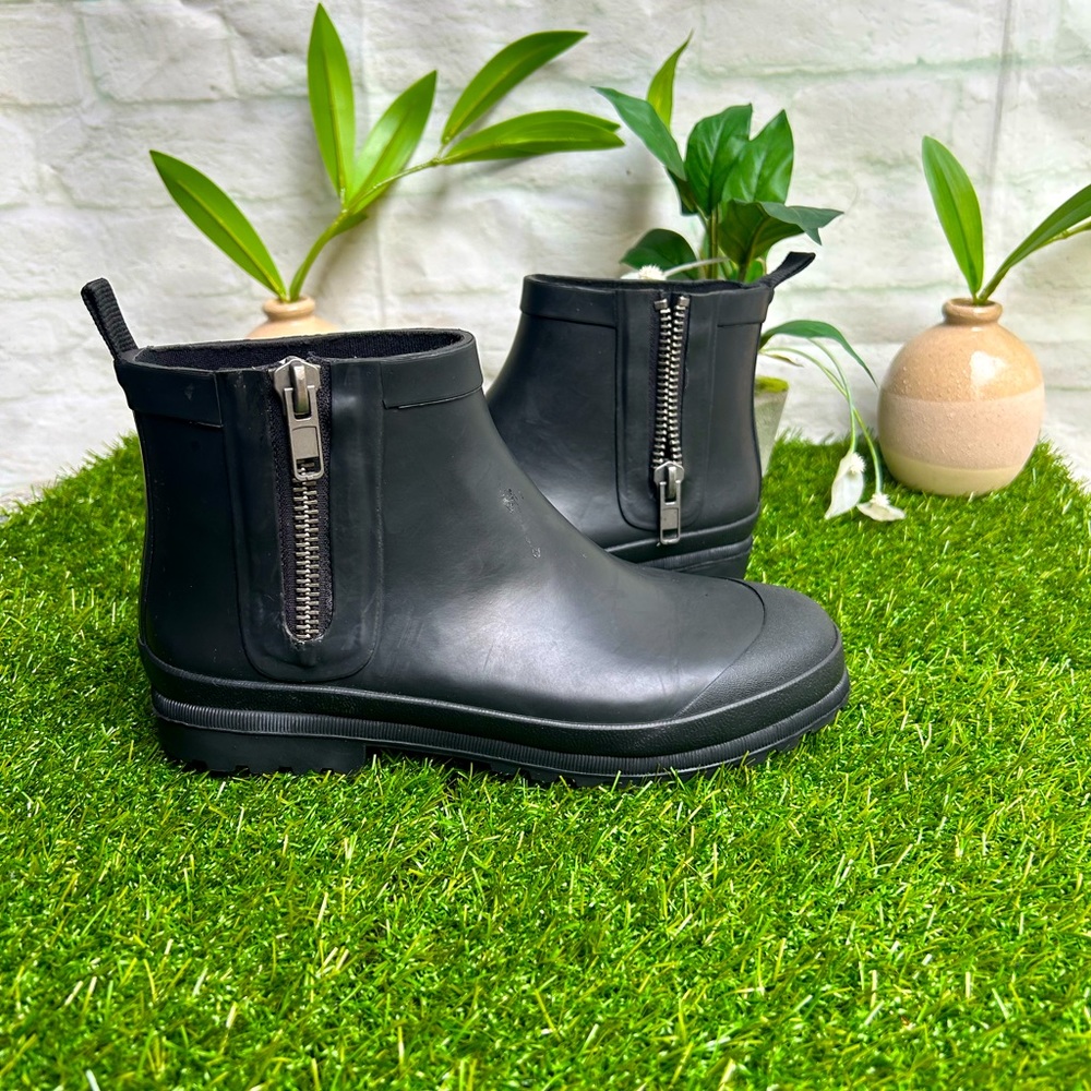 MADEWELL Rubber black chelsea Rain Boots women’s size 7 new - Picture 15 of 15
